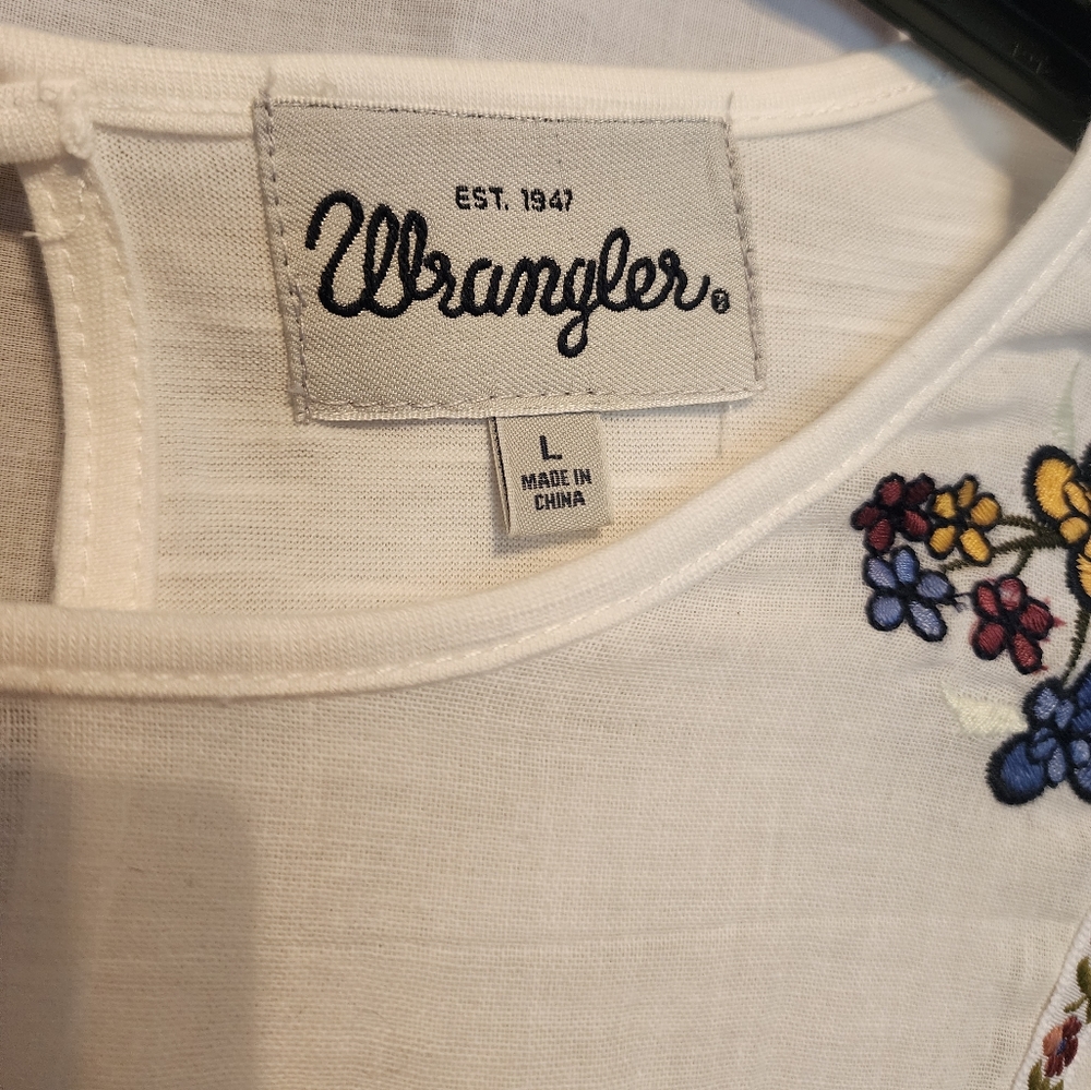 NWOT Ladies Boho Wrangler Top L - Picture 2 of 7